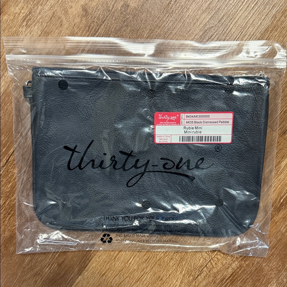Thirty-One Black Pebble Pouch
